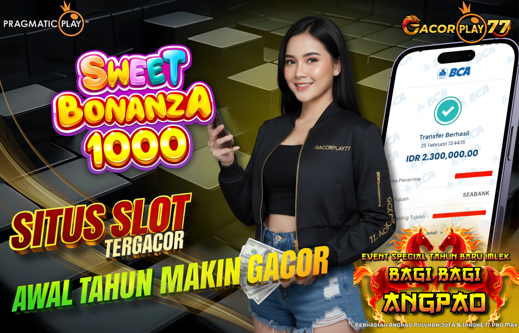 Selamat kepada user id : kob****22 Wede Rp 2.300.000 di Game SWEET BONANZA 1000 PRAGMATIC PLAY Cair Gk Sampe 1 Menit! Menang Mudah di Gacorplay77